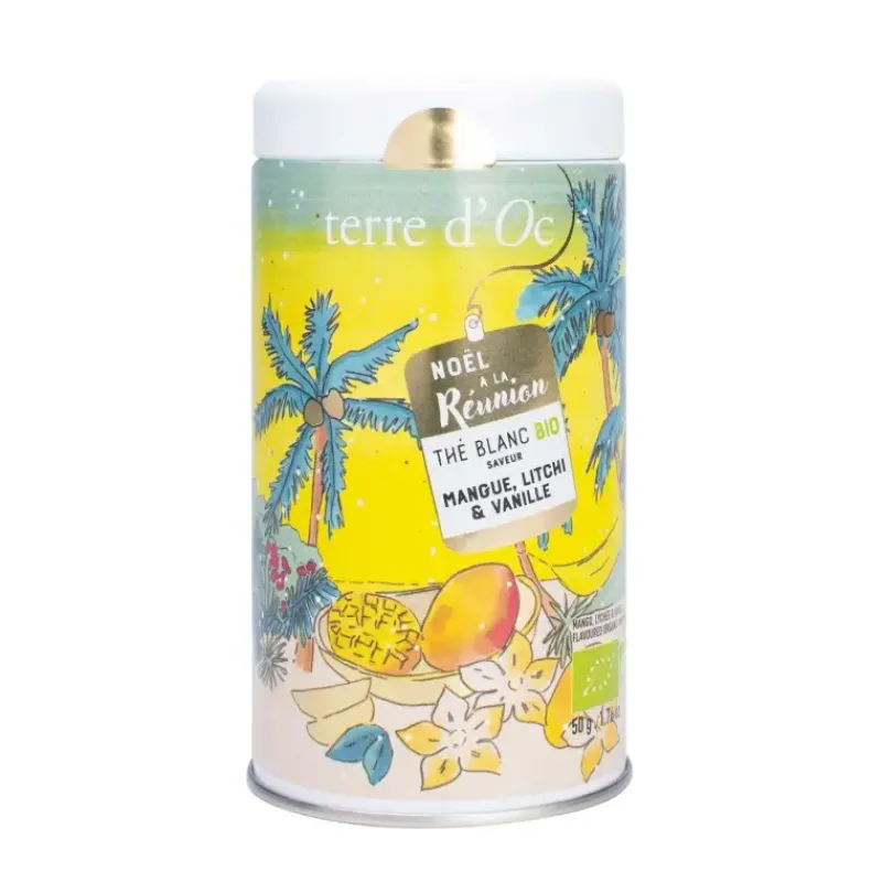 Noel a la Reunion, mangue litchi & vanille - the blanc bio*terre d'Oc Discount