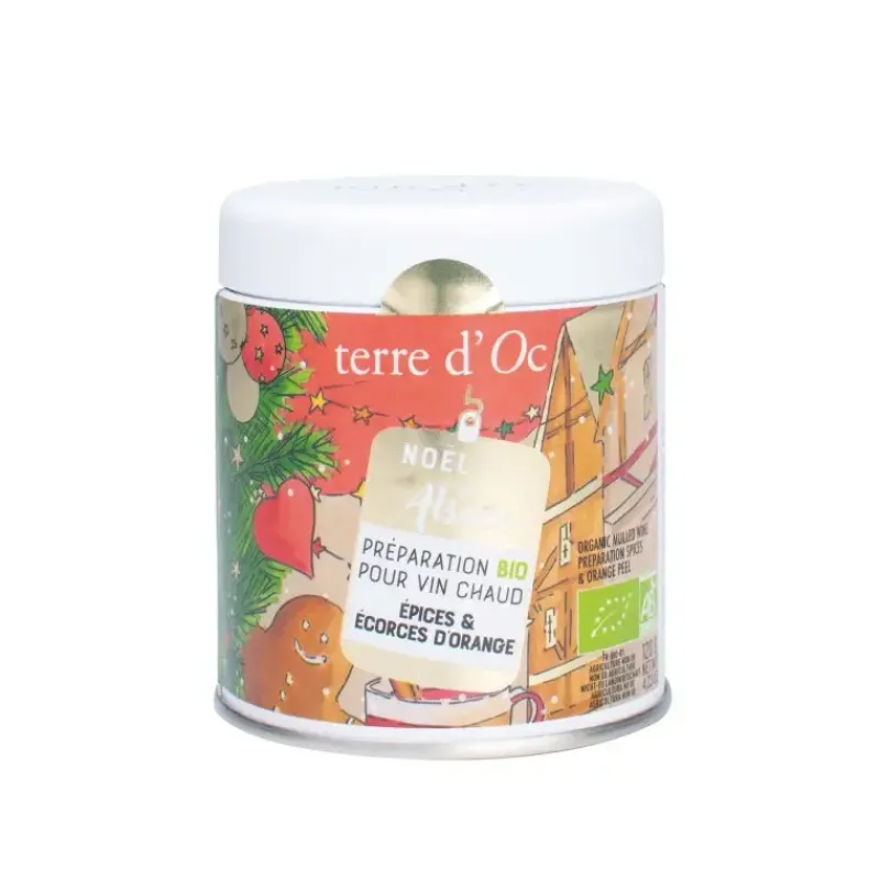 Noel en Alsace, preparation bio pour vin chaud - aux epices & ecorces d'orange*terre d'Oc Discount