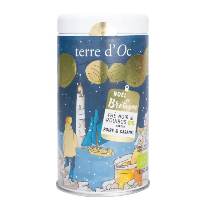 Noel en Bretagne, poire & caramel - the noir & rooibos bio*terre d'Oc Flash Sale